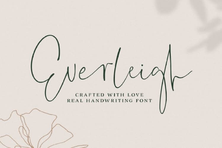 Everleigh Handwritten Signature Script Font