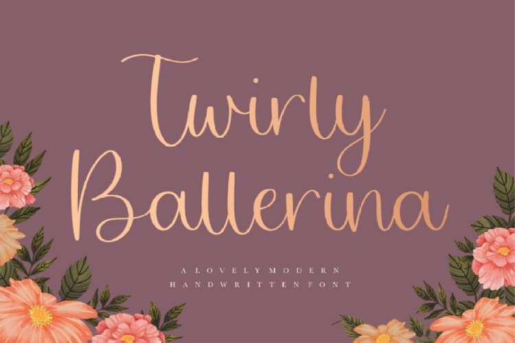 Twirly Ballerina Handwritten Script Font