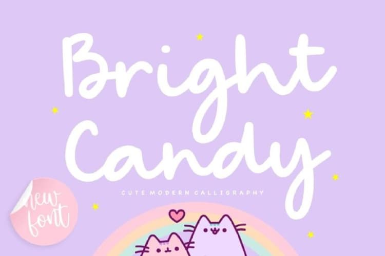 Bright Candy Bold Handwritten Font
