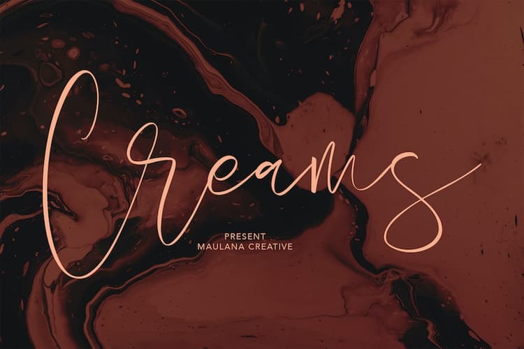 Creams Handwritten Script Font