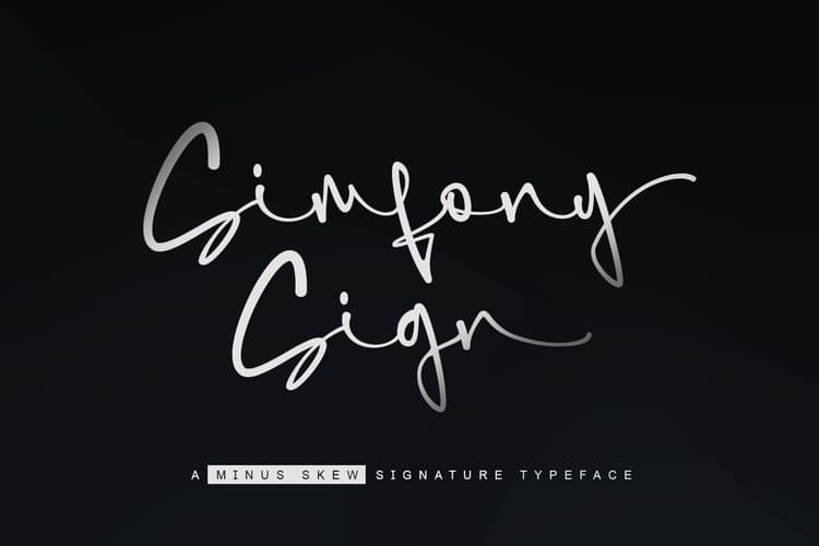 SimfonySign Signature Script Typeface