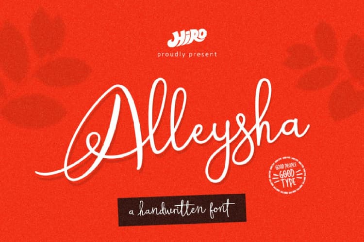 Alleysha Handwritten Script Font