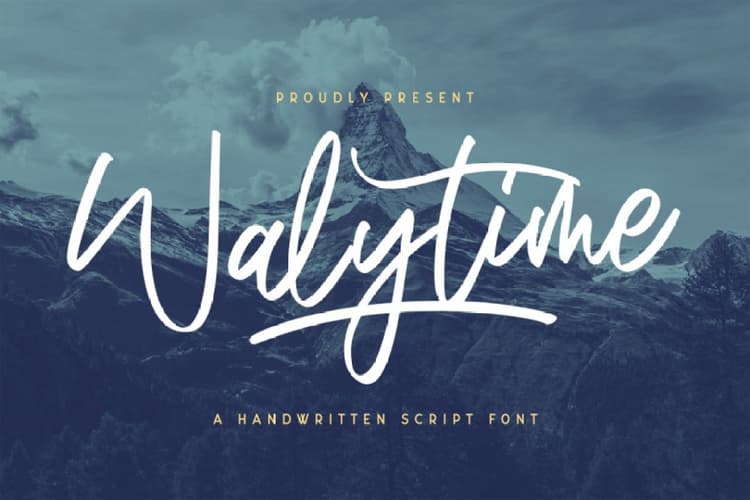 Walytime Handwritten Script Font