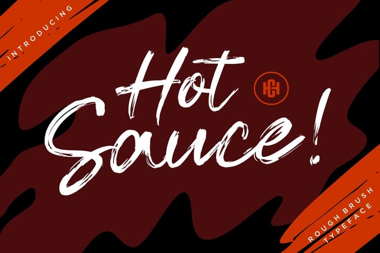 Hot Sauce Dry Brush Script Font