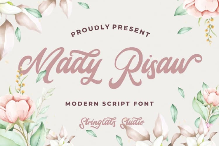 Mady Risaw Modern Script Font