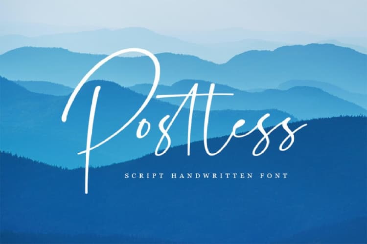Postless Handwritten Script Font