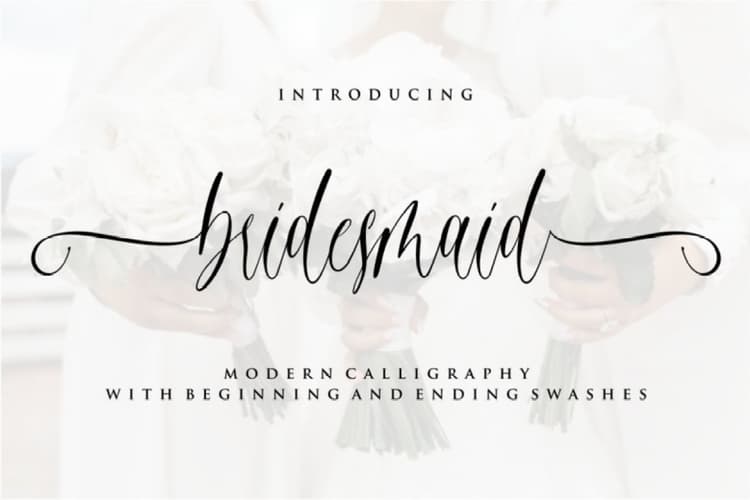 Bridesmaid Calligraphy Script Font