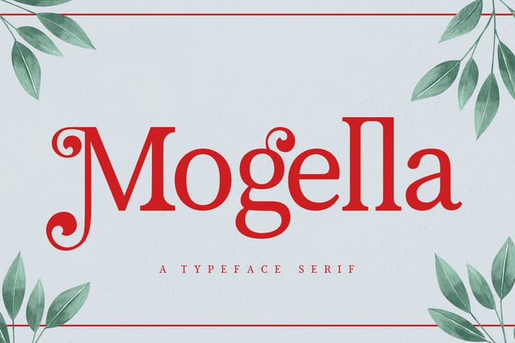 Mogella Bold Serif Typeface