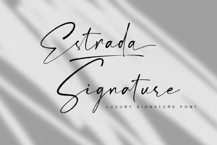 Estrada Luxury Signature Font