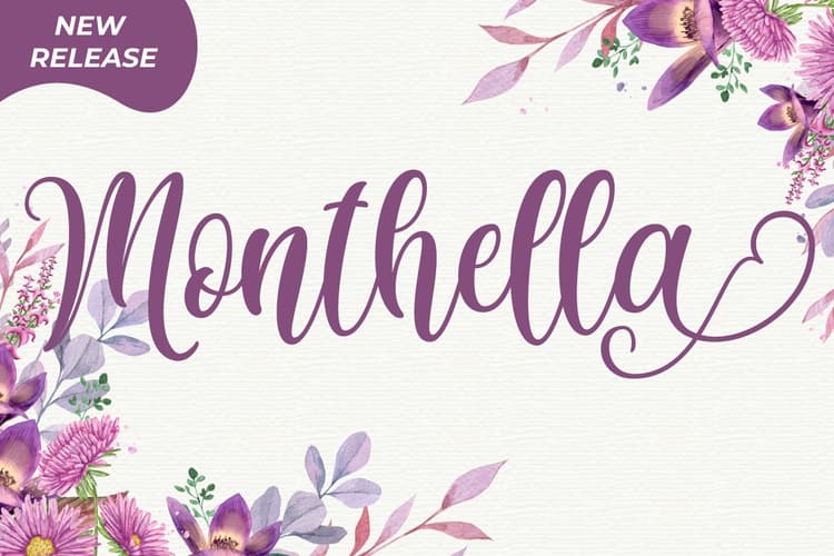 Monthella Calligraphy Script Typeface