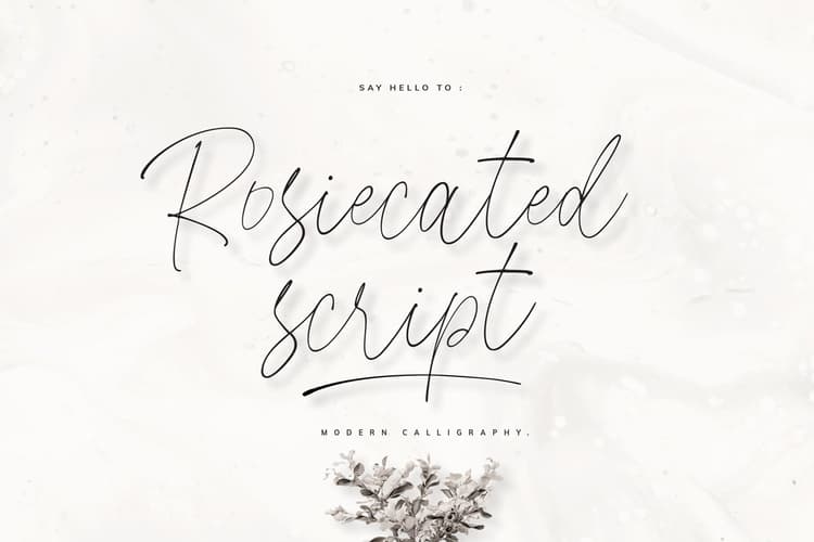 Rosiecated Handwritten Script Font