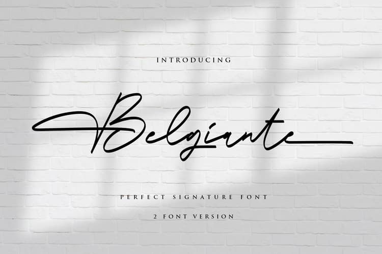 Belgiante Handwritten Signature Font