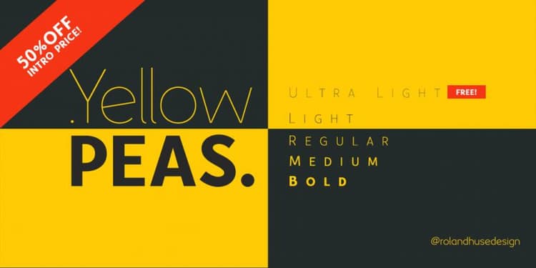 Yellow Peas Font