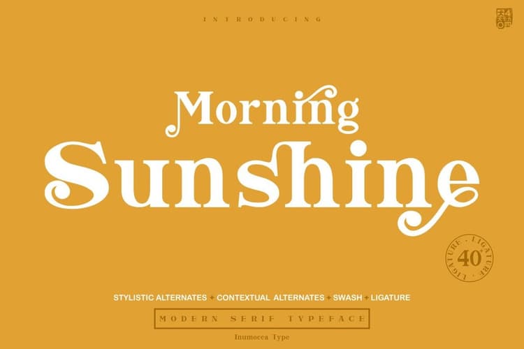 Morning Sunshine Modern Serif Typeface