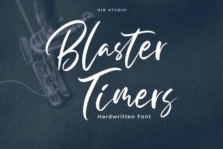Blaster Timers Brush Script Font
