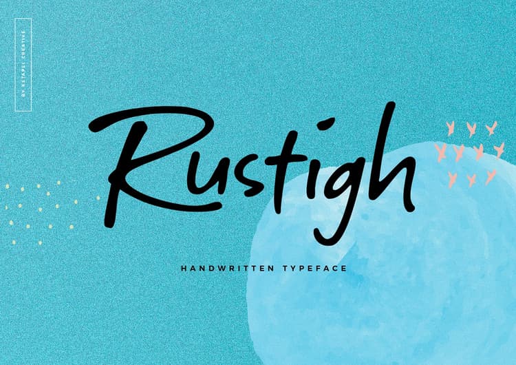 Rustigh Handwritten Script Typeface