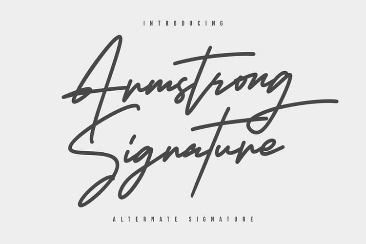 Armstrong Signature Script Font