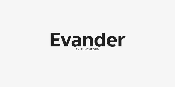 Evander Sans Serif Typeface