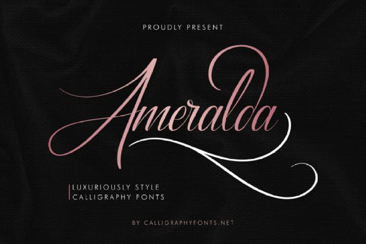 Ameralda Luxurious Calligraphy Font