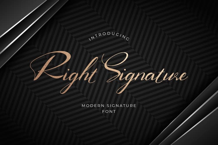 Right Signature Script Font