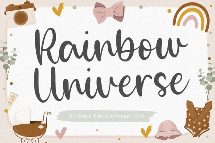 Rainbow Universe Handwritten Font