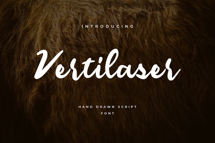 Vertilaser Hand Drawn Script Font