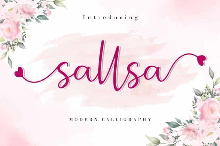 Sallsa Modern Calligraphy Script Font