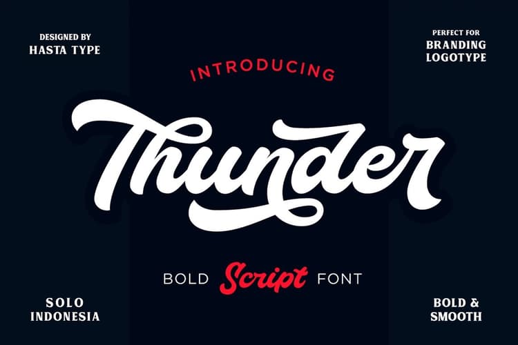 Thunder Bold Script Font