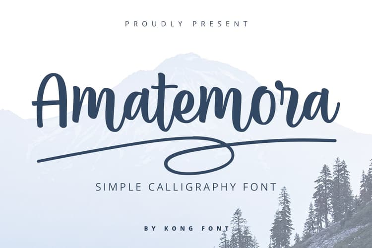 Amatemora Handwritten Script Font
