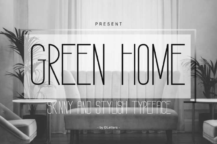 GREEN HOME Sans Serif Typeface