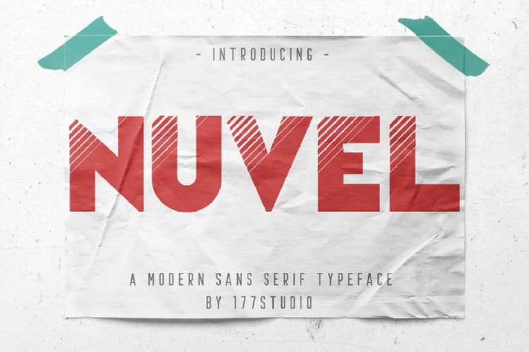Nuvel Modern Sans Serif Typeface