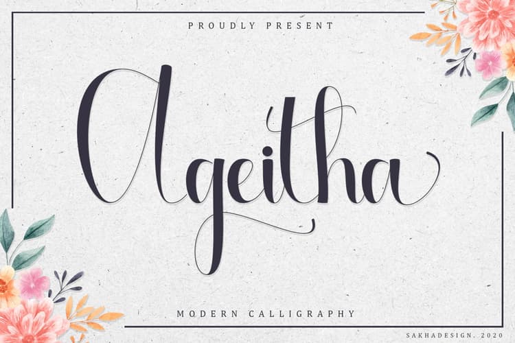 Ageitha Modern Calligraphy Font