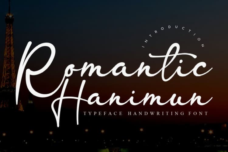 Romantic Hanimun Handwritten Script Font