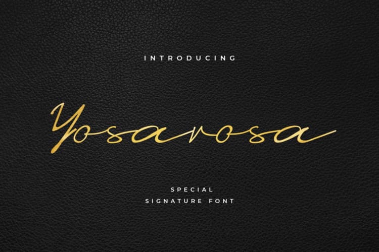 Yosarosa Special Signature Font