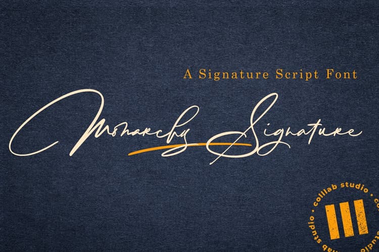 Monarchy Signature Script Font