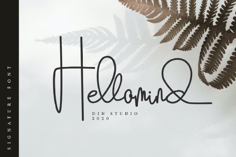 Hellomind Signature Script Font