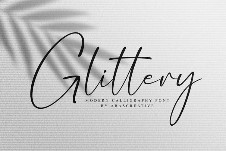 Glittery Modern Calligraphy Script Font
