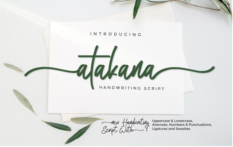 Atakana Handwritten Script Font
