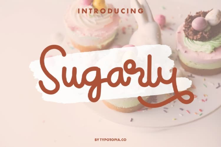 Sugarly Handwritten Monoline Script Font