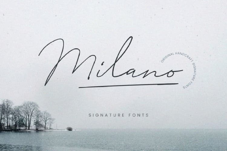 Milano Signature Script Font