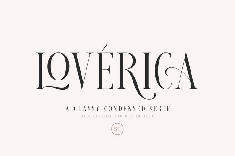 Loverica Classy Condensed Serif Font