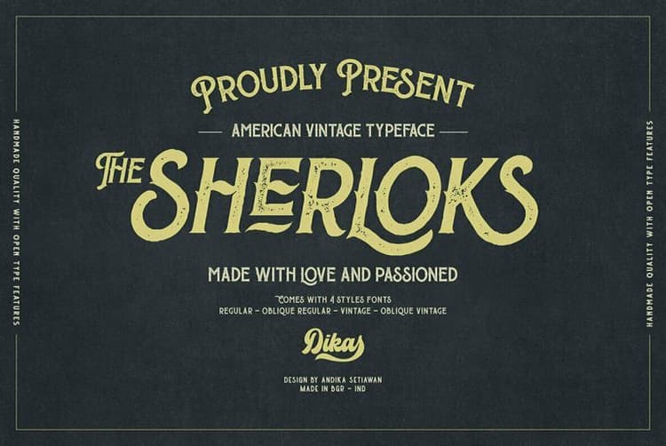 The Sherloks Typeface