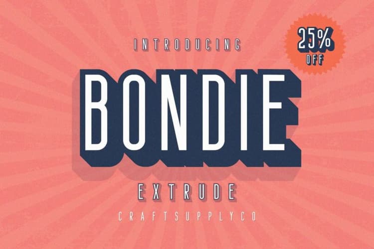Bondie Extrude Font