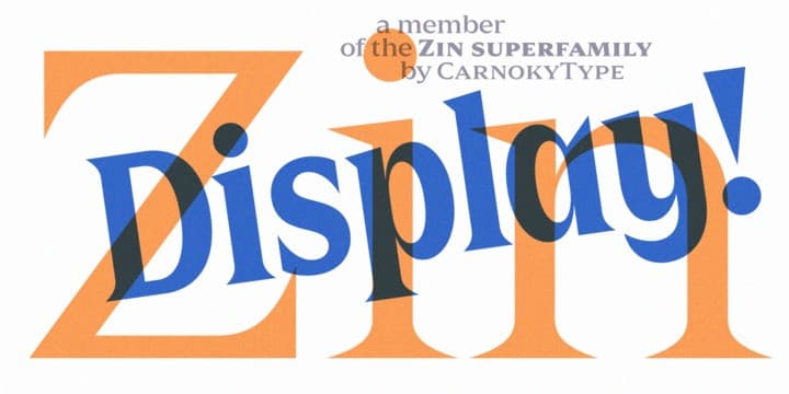 Zin Display Typeface