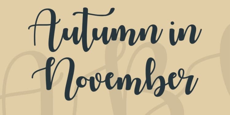 Autumn in November Font