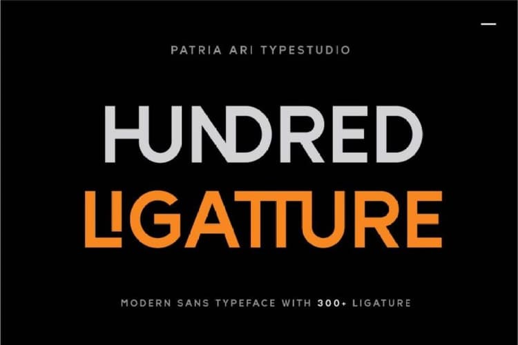 Hundred Ligatture Font