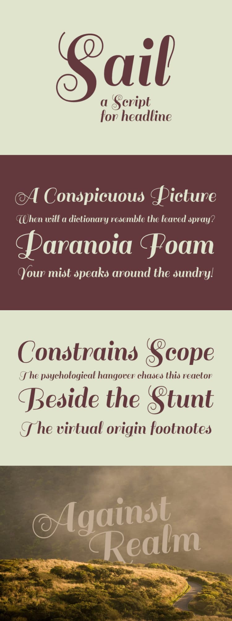 Sail Script Font