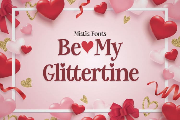 Be My Glittertine Font