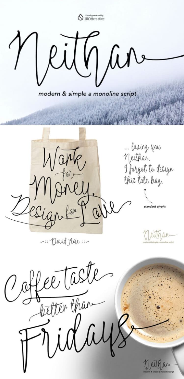 Neithan Monoline Script Font