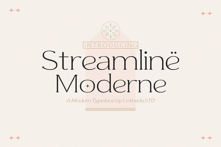Streamline Moderne Font
